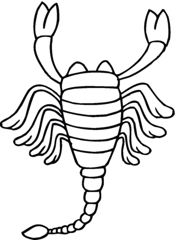 Scorpion 14 Coloring Page